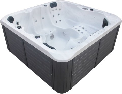 Jacuzzi z hydromasażem Aquajoy Riviera (200х200х90 cm), marmur srebrnobiały Aquajoy