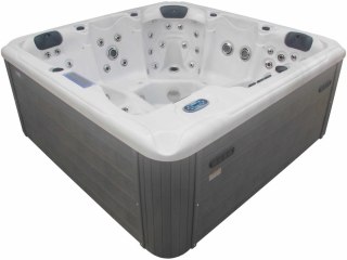 Jacuzzi z hydromasażem Aquajoy Santorini (220х220х95 cm), marmur srebrnobiały Aquajoy