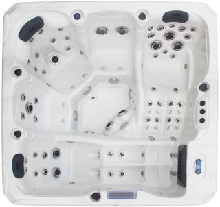 Jacuzzi z hydromasażem Aquajoy Santorini (220х220х95 cm), marmur srebrnobiały Aquajoy