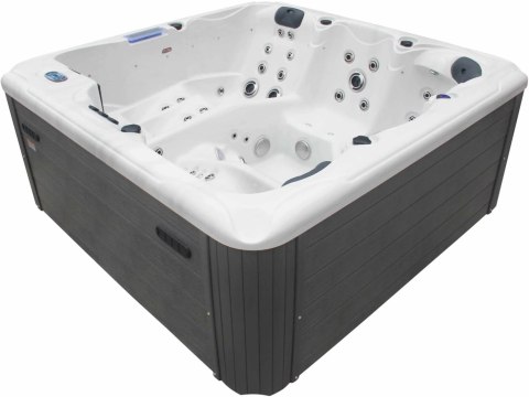 Jacuzzi z hydromasażem Aquajoy Santorini (220х220х95 cm), marmur srebrnobiały Aquajoy