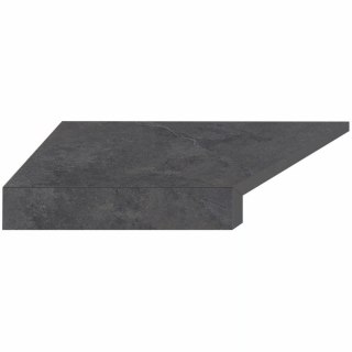 Narożny element typu L płytki basenowej brzegowej Aquaviva Dusk Antracite, 600x345x50 (20) mm (lewy/45°) Aquaviva