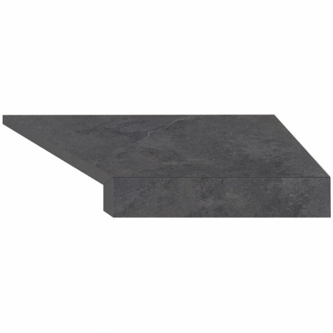 Narożny element typu L płytki basenowej brzegowej Aquaviva Dusk Antracite, 600x345x50 (20) mm (prawy/45°) Aquaviva