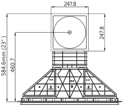 Emaux Skimmer MIRROR EM0180-SC, skimmer basenowy do betonu, z efektem lustra wody, przyłącze 1.5", wydajność 9 m³/h.
