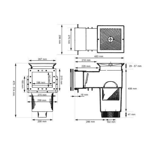 Skimmer do basenu foliowego SP1084 AutoSkim Standard Hayward