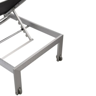 Leżak aluminiowy Kim czarny (1950x630x300 mm) Aquaviva