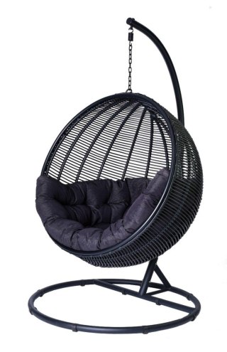 Fotel wiszący Cocoon de Luxe Czarny (120x73x195cm) MILOO HOME