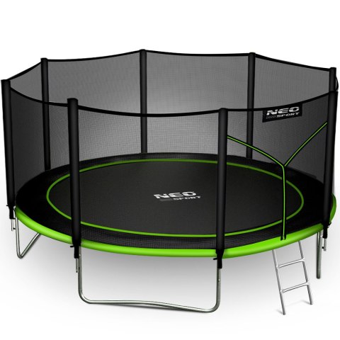 Trampolina ogrodowa 14ft/435cm z siatką zewnętrzną i drabinką Neo-Sport