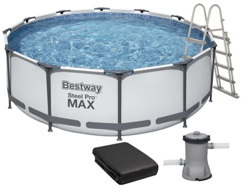 Basen stelażowy Bestway 56420 (366х122 cm) z filtrem wkładowym, drabinką i pokrywą 3w1 Bestway
