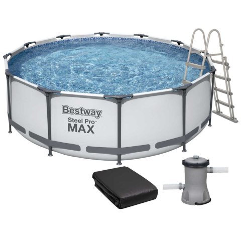 Basen stelażowy Bestway 56420 (366х122 cm) z filtrem wkładowym, drabinką i pokrywą 3w1 Bestway