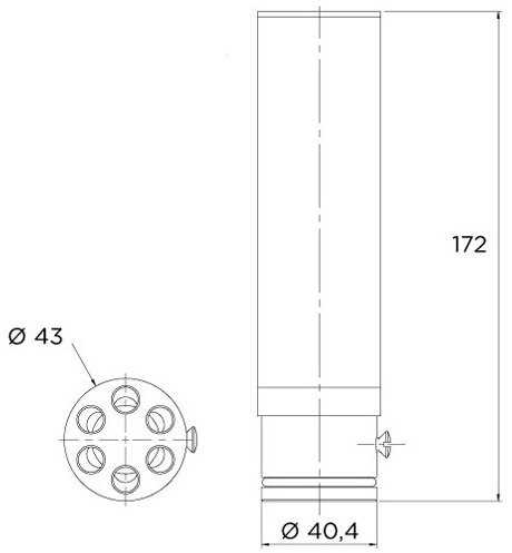 Dysza do wodospadu masującego Flexinox Tahiti MOD D, AISI-316L Flexinox