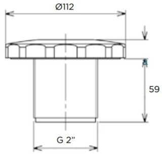 Dysza ścienna Flexinox 87198022 (4.5 m3/h) do betonu, 2" Flexinox