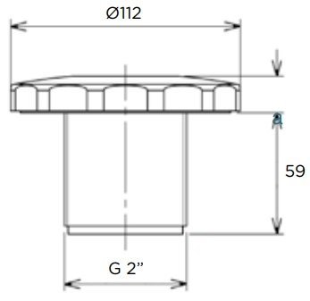 Dysza ścienna Flexinox 87198022 (4.5 m3/h) do betonu, 2" Flexinox
