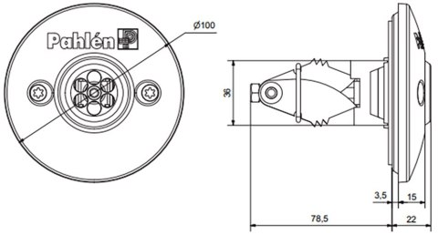 Dysza ścienna do basenów betonowych Pahlen 126102 Pahlen