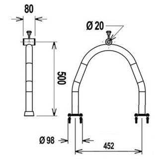Podpora do zwijarki Flexinox 87197024 w kształcie litery U Flexinox