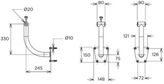 Podpora do zwijarki Flexinox 87197061 ścienna Flexinox