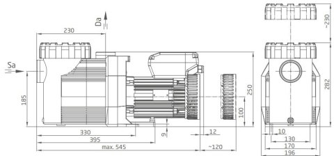 Pompa filtracyjna o zmiennej prędkości Speck BADU Prime Eco VS 219.0208.138, 1.1kW, do basenów 88m³.