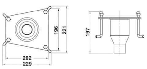 Element montażowy do wodospadu Flexinox Bali Mini Flexinox