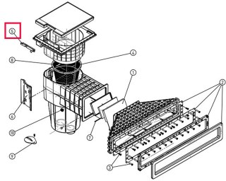 Zatrzask pokrywy X-Line do skimmera Hayward X-Pro 600 Hayward