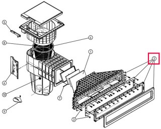 Zestaw uszczelek, kołnierza, maskownicy X-Line do skimmera Hayward X-Pro 600, biały Hayward
