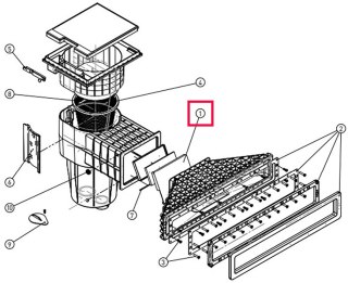 Zestaw zasuwy przelewowej X-Line do skimmera Hayward X-Pro 600, ciemnoszary Hayward