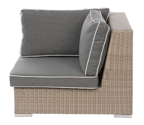 ELEMENT NAROŻNY CLOUD 100X100X75H JASNO SZARY PODUSZKA SZARY MILOO