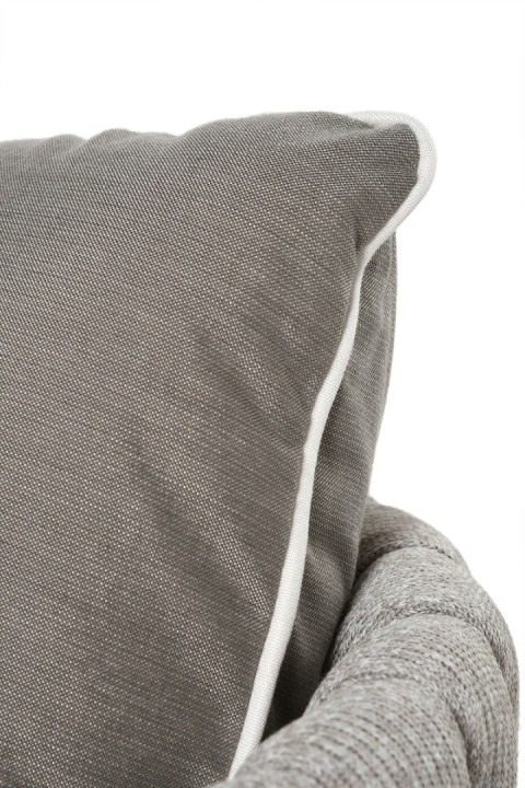 SOFA 2- OSOBOWA KAMPALA 190X82X65CM ALUMINIUM WHITE TKANINA SUNBRELLA QDF JASNA SZARA, SZNUR OFF ... MILOO