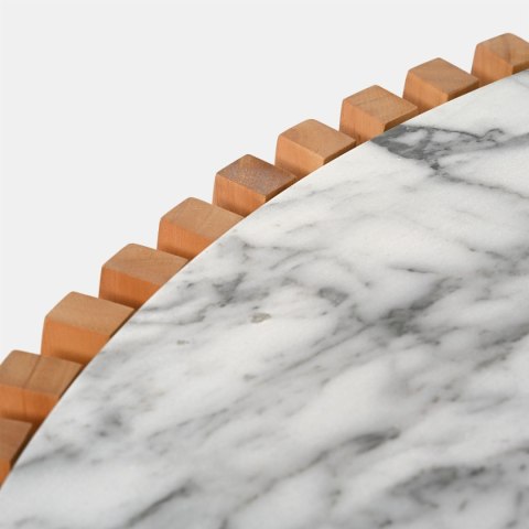 STOLIK KAWOWY M VERA 106X106X31CM EUKALIPTUS, KONGLOMERAT MARMUR MILOO