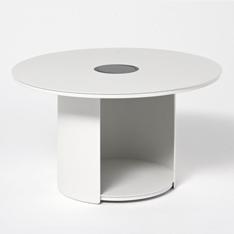 STOLIK KAWOWY SOLARNY TONGO S 41X41XH48CM ALUMINIUM BIEL MILOO