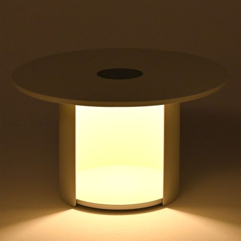 STOLIK KAWOWY SOLARNY TONGO S 41X41XH48CM ALUMINIUM BIEL MILOO