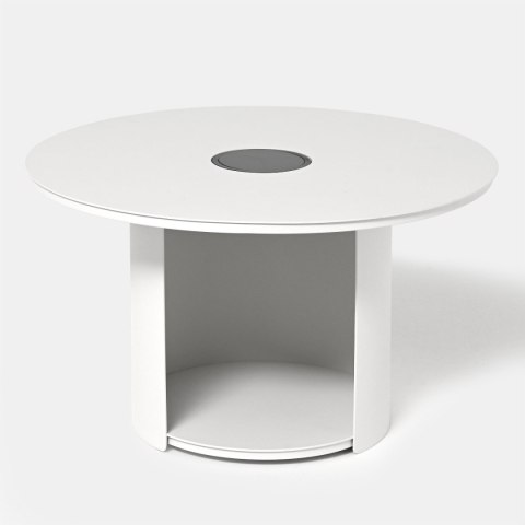 STOLIK KAWOWY SOLARNY TONGO S 41X41XH48CM ALUMINIUM BIEL MILOO