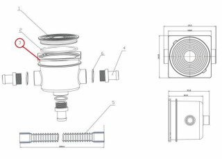 Obudowa skrzynki dozującej Emaux EM2823 Emaux