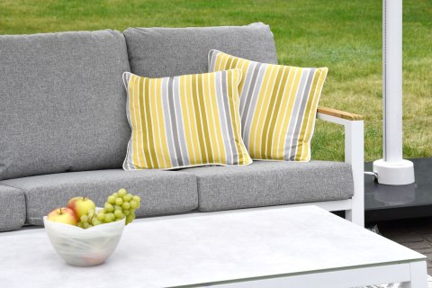 PODUSZKA ELSON 45X45 CM PASY ŻÓŁTY MILOO