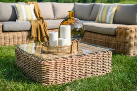 PODUSZKA ELSON 45X45 CM PASY ŻÓŁTY MILOO