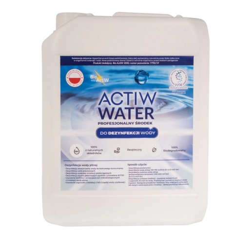 ActiwWater 5L, preparat dezynfekcyjny do wody, biobójczy, antykorozja, do usuwania biofilmu i Legionelli, 7042513