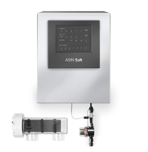 Aseko ASIN Salt 25, elektrolizer basenowy do dezynfekcji wody solą, zintegrowany pomiar zasolenia, do basenów 50 m³