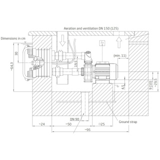 BADU Jet Primavera Deluxe LED RGB 75 m³/h przeciwprąd basenowy 400V Speck, bez niszy