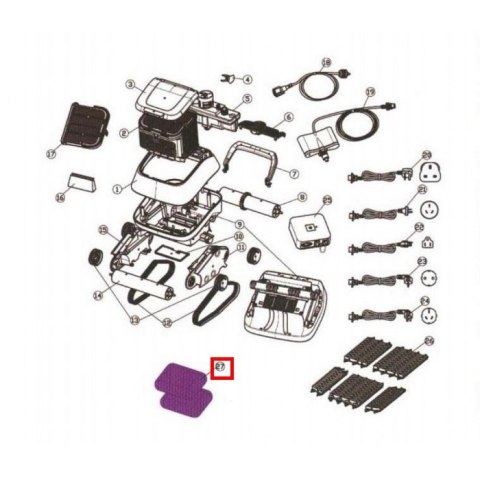 Dodatkowy filtr cząsteczek drobnych do odkurzacza Aquaviva Black Pearl 7310 (71170), 1 szt. Aquaviva