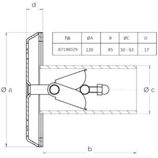 Dysza zasysająca regulowana do basenów betonowych Flexinox 87198029 Flexinox