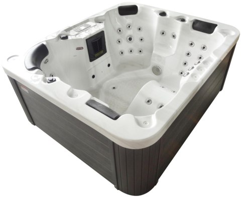 Jacuzzi z hydromasażem Aquajoy Como (190х160х82 cm), srebrzysto-biały marmur Aquajoy