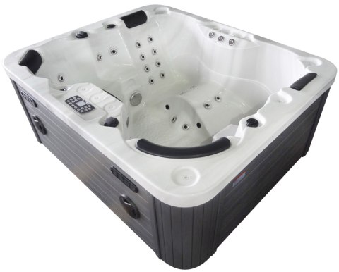 Jacuzzi z hydromasażem Aquajoy Como (190х160х82 cm), srebrzysto-biały marmur Aquajoy