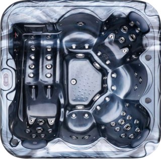Jacuzzi z hydromasażem Aquajoy Ibiza (200х200х89 cm), ciemny opal, z głośnikami i podświetleniem LED Aquajoy