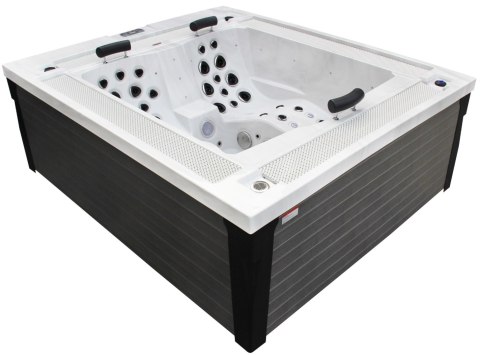 Jacuzzi z hydromasażem Aquajoy Marmaris (230х198х89 cm), srebrzysto-biały marmur Aquajoy