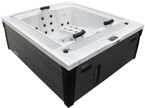 Jacuzzi z hydromasażem Aquajoy Marmaris (230х198х89 cm), srebrzysto-biały marmur Aquajoy
