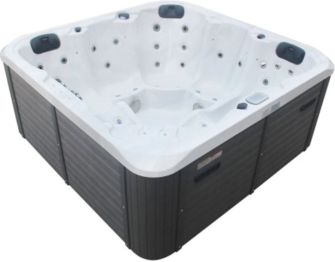Wanna SPA z hydromasażem Aquajoy Riviera (Kod: 41410), 5 miejsc, akryl Aristech, system Balboa, srebrnobiały marmur