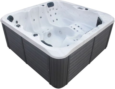 Wanna SPA z hydromasażem Aquajoy Riviera (Kod: 41410), 5 miejsc, akryl Aristech, system Balboa, srebrnobiały marmur
