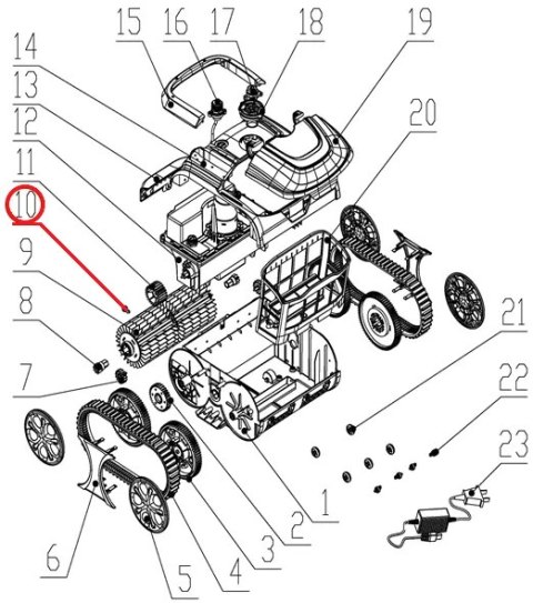 Nakrętka do odkurzacza Wybotics WY200, (Nr10 T.2.2.2.001) WYBOT