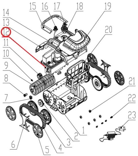 Napęd i akumulator do odkurzacza Wybotics WY200, (Nr12 B.WYBOT S1.01.001) WYBOT