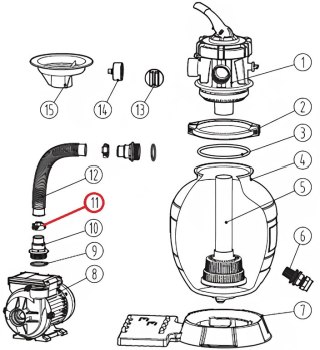 Opaska zaciskowa do pompy filtrującej Aquaviva Lagoon, (206002092) Aquaviva