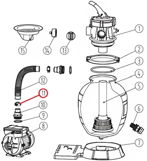 Opaska zaciskowa do pompy filtrującej Aquaviva Lagoon, (206002092) Aquaviva