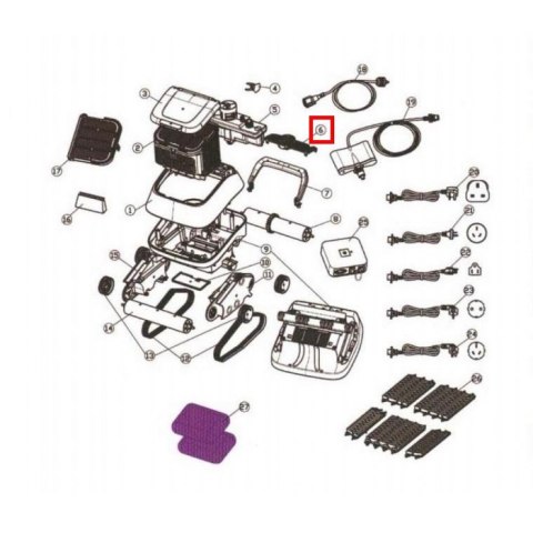 Osłona pompy do odkurzacza Aquaviva 7310 Black Pearl (71070) Aquaviva